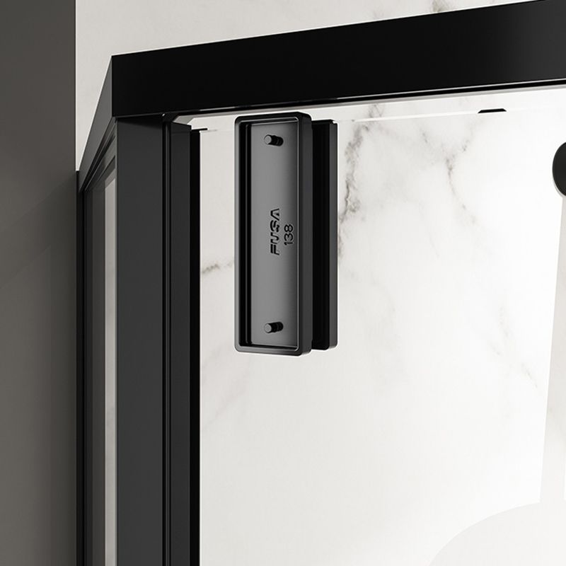 Tempered Shower Bath Door Transparent Metal Framed Shower Door Clearhalo 'Bathroom Remodel & Bathroom Fixtures' 'Home Improvement' 'home_improvement' 'home_improvement_shower_tub_doors' 'Shower and Tub Doors' 'shower_tub_doors' 'Showers & Bathtubs' 1200x1200_62460fd5-7990-430d-aa15-ce0336c6a227