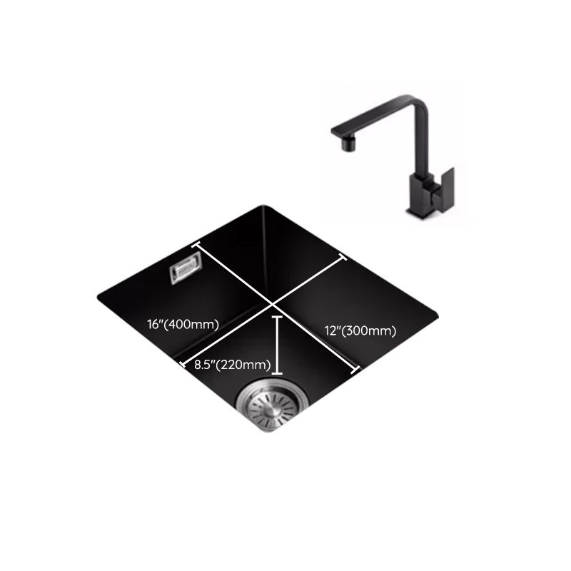 Black Kitchen Sink Ceramic Pull-out Faucet Anti-spill Rod Handle Sink Clearhalo 'Home Improvement' 'home_improvement' 'home_improvement_kitchen_sinks' 'Kitchen Remodel & Kitchen Fixtures' 'Kitchen Sinks & Faucet Components' 'Kitchen Sinks' 'kitchen_sinks' 1200x1200_624ee5eb-6746-415d-a682-c647b8e31e5e