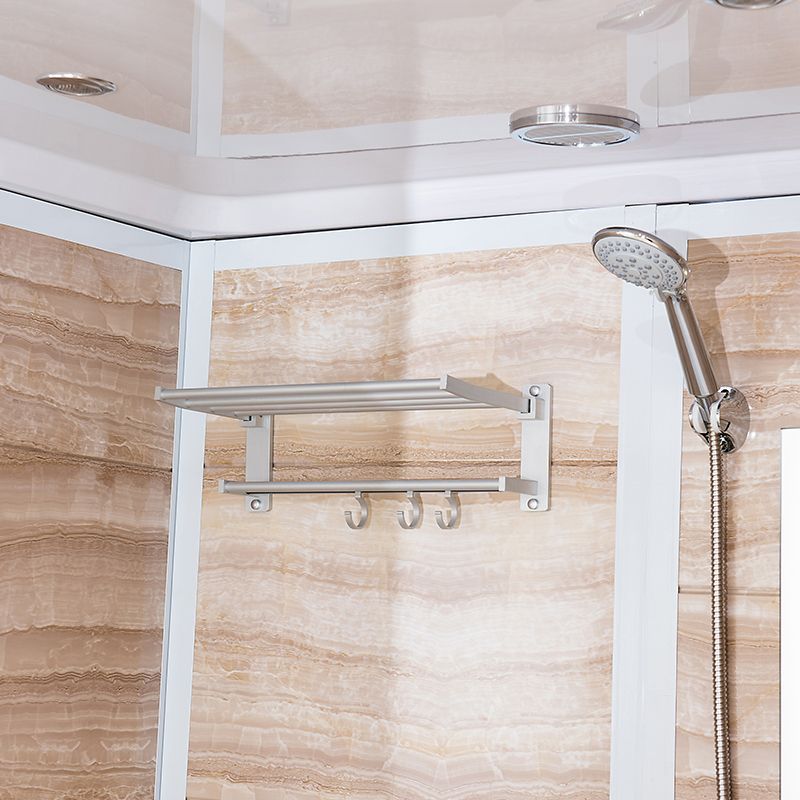 Single Sliding Shower Stall Rectangle Shower Stall with Towel Bar Clearhalo 'Bathroom Remodel & Bathroom Fixtures' 'Home Improvement' 'home_improvement' 'home_improvement_shower_stalls_enclosures' 'Shower Stalls & Enclosures' 'shower_stalls_enclosures' 'Showers & Bathtubs' 1200x1200_625150a1-5174-4515-a766-42a365845d8d