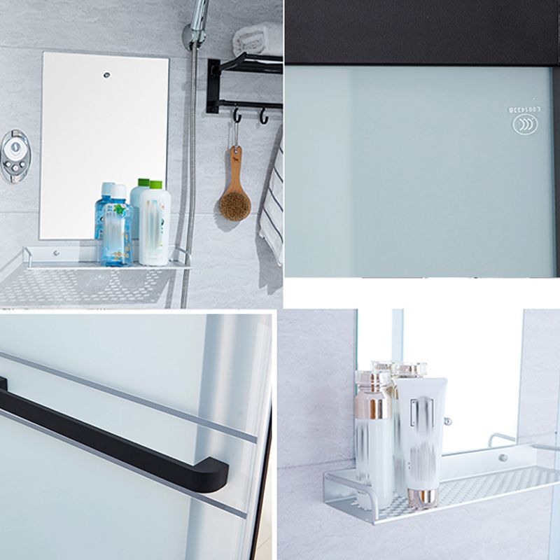 Framed Corner Shower Enclosure Single Sliding Shower Enclosure Clearhalo 'Bathroom Remodel & Bathroom Fixtures' 'Home Improvement' 'home_improvement' 'home_improvement_shower_stalls_enclosures' 'Shower Stalls & Enclosures' 'shower_stalls_enclosures' 'Showers & Bathtubs' 1200x1200_626f4ca0-cec7-41f2-8a29-26cf9b6f1f77