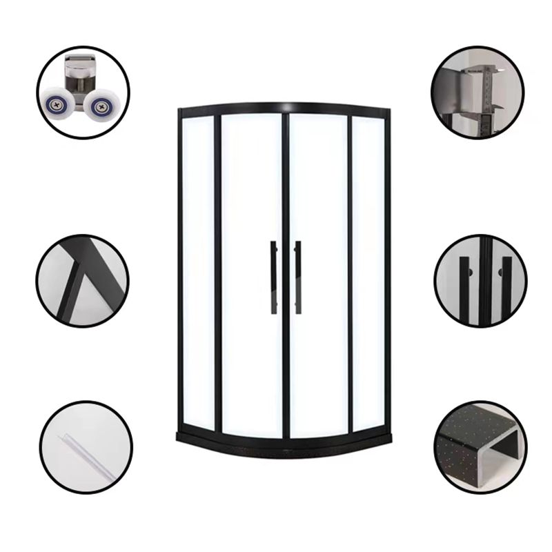 Stainless Steel Shower Enclosure Neo-Round Shower Enclosure on Corner Clearhalo 'Bathroom Remodel & Bathroom Fixtures' 'Home Improvement' 'home_improvement' 'home_improvement_shower_stalls_enclosures' 'Shower Stalls & Enclosures' 'shower_stalls_enclosures' 'Showers & Bathtubs' 1200x1200_62788d1f-d63c-4079-89dd-e3b2b21a15c1
