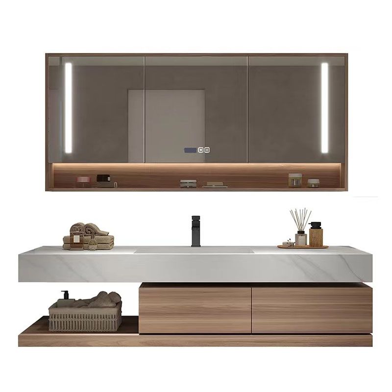 Wall Mount Sink Included Bathroom Sink Vanity with Mirror Faucet Clearhalo 'Bathroom Remodel & Bathroom Fixtures' 'Bathroom Vanities' 'bathroom_vanities' 'Home Improvement' 'home_improvement' 'home_improvement_bathroom_vanities' 1200x1200_62b379cf-ecca-4537-94e8-df8f21d0d8fa