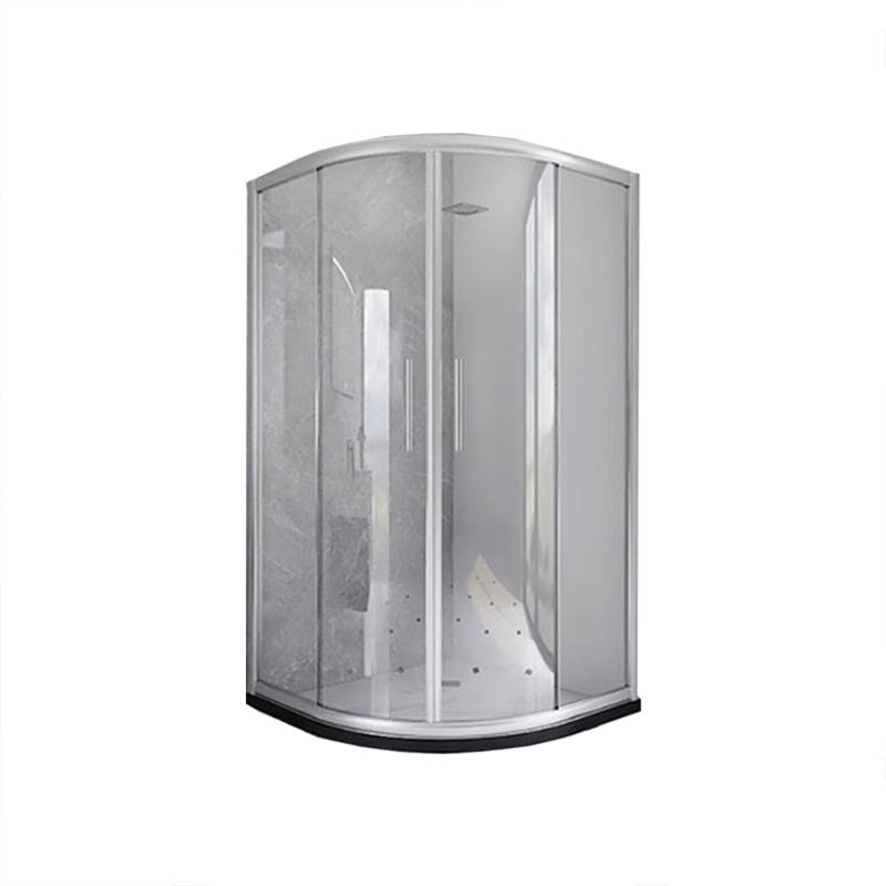 Stainless Steel Frame Shower Enclosure with Double Door Handles Clearhalo 'Bathroom Remodel & Bathroom Fixtures' 'Home Improvement' 'home_improvement' 'home_improvement_shower_stalls_enclosures' 'Shower Stalls & Enclosures' 'shower_stalls_enclosures' 'Showers & Bathtubs' 1200x1200_62c64ccf-3813-4bc2-8c6e-5f72bd3229e6