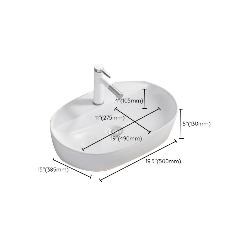 Modern Wash Stand Porcelain Rectangular with Drain Assembly and Pop-Up Drain Vessel Sink Clearhalo 'Bathroom Remodel & Bathroom Fixtures' 'Bathroom Sinks & Faucet Components' 'Bathroom Sinks' 'bathroom_sink' 'Home Improvement' 'home_improvement' 'home_improvement_bathroom_sink' 1200x1200_62ea3c36-e55e-4249-a2e9-5210c75f8e8f