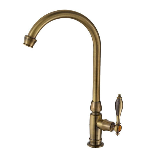 Traditional 2-Function Kitchen Faucet 1-Handle 1-Hole Faucet in Bronze Clearhalo 'Home Improvement' 'home_improvement' 'home_improvement_kitchen_faucets' 'Kitchen Faucets' 'Kitchen Remodel & Kitchen Fixtures' 'Kitchen Sinks & Faucet Components' 'kitchen_faucets' 1200x1200_62f0787c-b817-44cd-8193-656fb23fe9ff