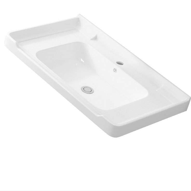 Modern Wall-mounted White Sink Ceramic Faucet Drawers Vanity Set with Mirror Clearhalo 'Bathroom Remodel & Bathroom Fixtures' 'Bathroom Vanities' 'bathroom_vanities' 'Home Improvement' 'home_improvement' 'home_improvement_bathroom_vanities' 1200x1200_63070650-9612-4bd4-9f7b-02fc2a6bf764