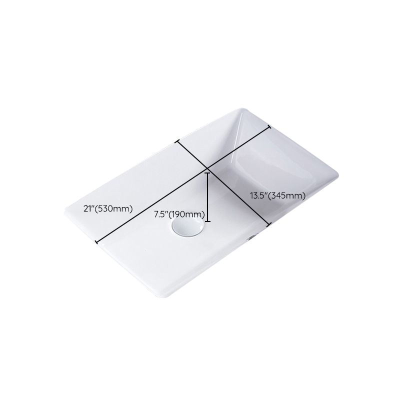 Traditional Undermount Bathroom Sink Porcelain Rectangular with Basin Basin Sink Only Clearhalo 'Bathroom Remodel & Bathroom Fixtures' 'Bathroom Sinks & Faucet Components' 'Bathroom Sinks' 'bathroom_sink' 'Home Improvement' 'home_improvement' 'home_improvement_bathroom_sink' 1200x1200_630d2afb-796f-4d5b-a9a4-68addc90c2a2