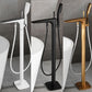 Contemporary Bathroom Faucet Floor Mounted Copper One Handle Fixed Freestanding Tub Filler Clearhalo 'Bathroom Remodel & Bathroom Fixtures' 'Bathtub Faucets' 'bathtub_faucets' 'Home Improvement' 'home_improvement' 'home_improvement_bathtub_faucets' 1200x1200_631f47b1-5cf2-4326-ab62-481fb79045e3