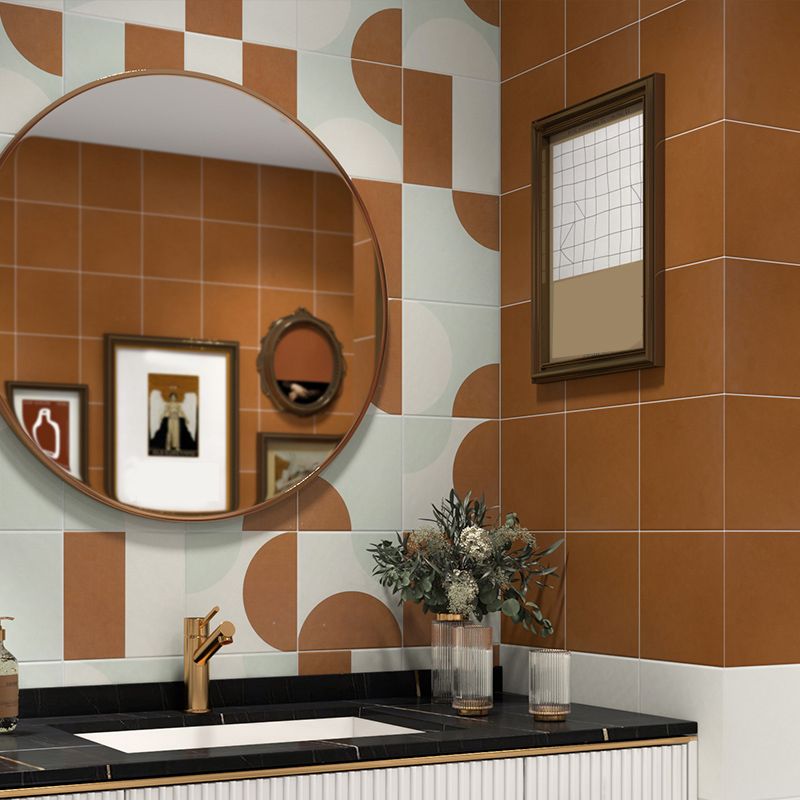 Ceramic Floor and Wall Tile Square Shape Floor and Wall Tile for Bathroom Clearhalo 'Floor Tiles & Wall Tiles' 'floor_tiles_wall_tiles' 'Flooring 'Home Improvement' 'home_improvement' 'home_improvement_floor_tiles_wall_tiles' Walls and Ceiling' 1200x1200_633f4185-5e21-4ab9-9154-de2139c4a414
