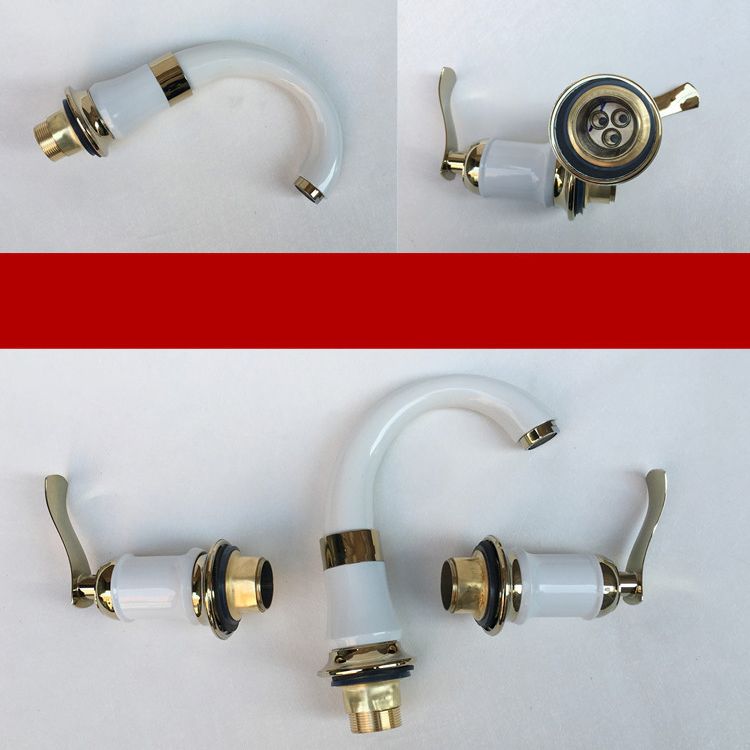 Glam Style Faucet Widespread Sink Faucet with 2 Handles and 3 Holes Clearhalo 'Bathroom Remodel & Bathroom Fixtures' 'Bathroom Sink Faucets' 'Bathroom Sinks & Faucet Components' 'bathroom_sink_faucets' 'Home Improvement' 'home_improvement' 'home_improvement_bathroom_sink_faucets' 1200x1200_6342f4cc-6a06-4c53-ba12-c2a39cdca800