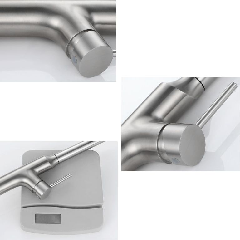 Contemporary Single Lever Kitchen Faucet 1-Hold Water Faucet with Pull out Sprayer Clearhalo 'Home Improvement' 'home_improvement' 'home_improvement_kitchen_faucets' 'Kitchen Faucets' 'Kitchen Remodel & Kitchen Fixtures' 'Kitchen Sinks & Faucet Components' 'kitchen_faucets' 1200x1200_63479b8e-c56e-4712-b4a2-947549b4ca05