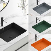 Modern Bathroom Sink Rectangular Vessel Bathroom Sink with Faucet ...