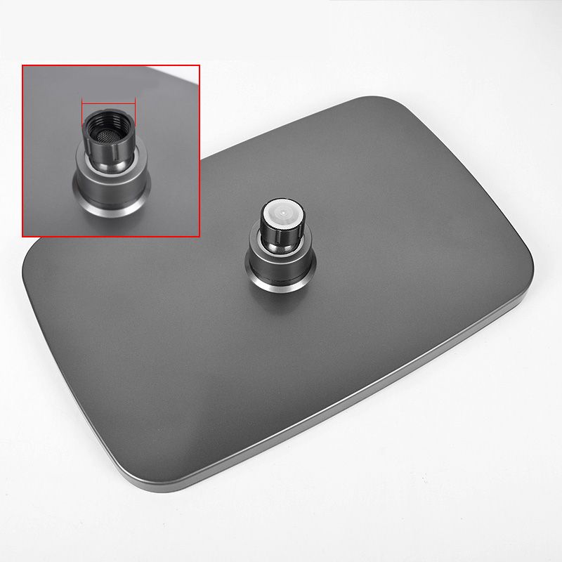 Modern Grey Shower Head Combo Standard Spray Pattern Rectangle Large Shower Head Clearhalo 'Bathroom Remodel & Bathroom Fixtures' 'Home Improvement' 'home_improvement' 'home_improvement_shower_heads' 'Shower Heads' 'shower_heads' 'Showers & Bathtubs Plumbing' 'Showers & Bathtubs' 1200x1200_63675955-8fd1-4f09-ac4d-61580a7708d6