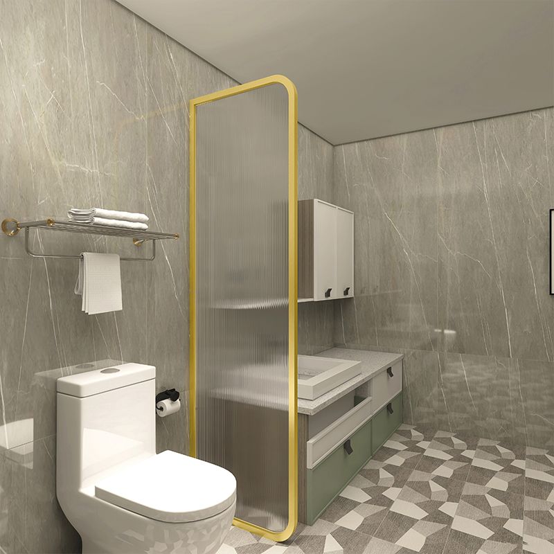 Frosted Shower Bath Door Single Fixed Framed Shower Bath Door Clearhalo 'Bathroom Remodel & Bathroom Fixtures' 'Home Improvement' 'home_improvement' 'home_improvement_shower_tub_doors' 'Shower and Tub Doors' 'shower_tub_doors' 'Showers & Bathtubs' 1200x1200_6372ac8f-5aa1-464c-9c47-2e333641adb1