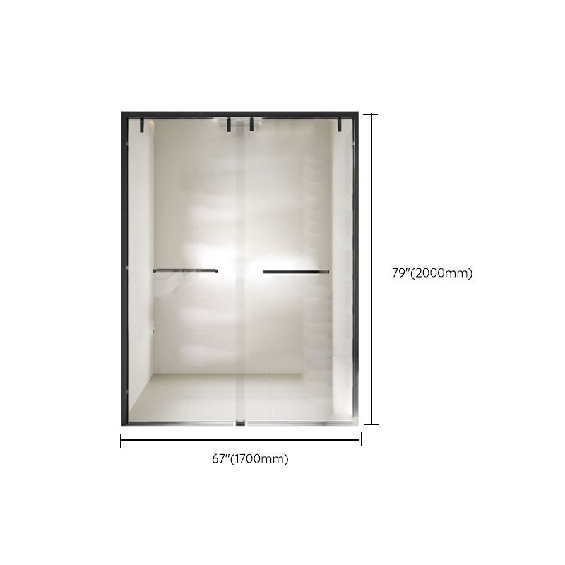 Double Sliding Shower Doors Transparent Tempered Shower Bath Door Clearhalo 'Bathroom Remodel & Bathroom Fixtures' 'Home Improvement' 'home_improvement' 'home_improvement_shower_tub_doors' 'Shower and Tub Doors' 'shower_tub_doors' 'Showers & Bathtubs' 1200x1200_6376cb14-e51a-47d1-a312-7b9eb367b591