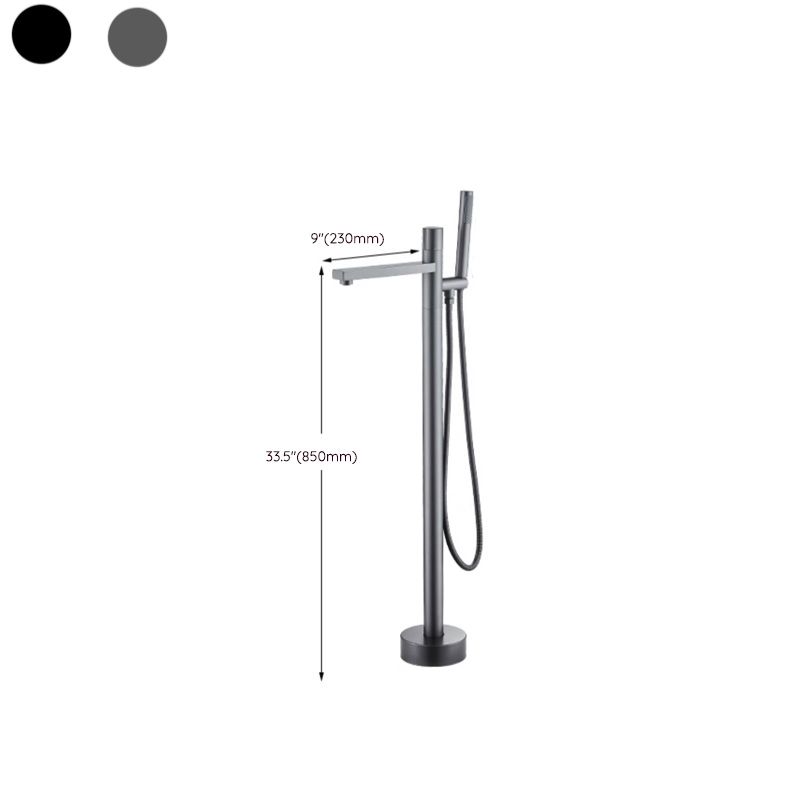 Floor Mounted Metal Freestanding Tub Filler Copper Freestanding Faucet with Hose Clearhalo 'Bathroom Remodel & Bathroom Fixtures' 'Bathtub Faucets' 'bathtub_faucets' 'Home Improvement' 'home_improvement' 'home_improvement_bathtub_faucets' 1200x1200_63a88b40-e569-4917-a77d-50981ef8b714