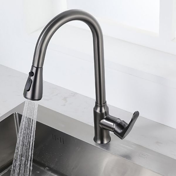 Modern 1-Handle Faucets Pull down Copper with Water Dispenser Standard Kitchen Faucets Clearhalo 'Home Improvement' 'home_improvement' 'home_improvement_kitchen_faucets' 'Kitchen Faucets' 'Kitchen Remodel & Kitchen Fixtures' 'Kitchen Sinks & Faucet Components' 'kitchen_faucets' 1200x1200_63bab46d-5bcd-43b8-b708-1170a2ebdcd1