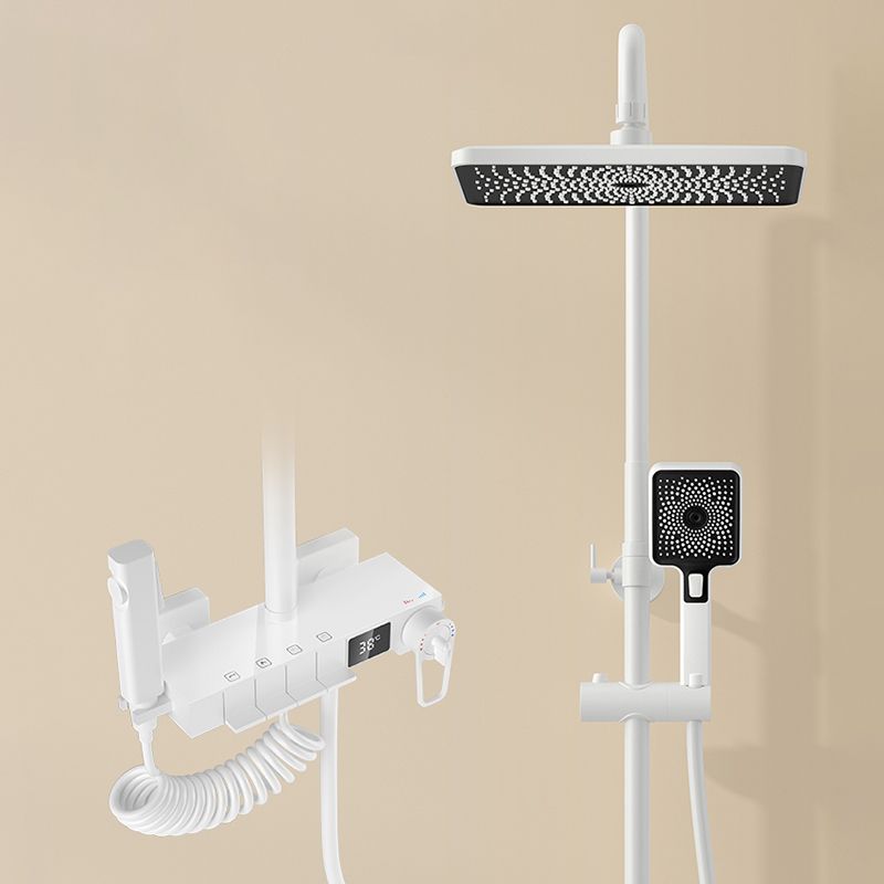 Contemporary Style Shower System Copper Spot Resist Wall Mounted Shower System Clearhalo 'Bathroom Remodel & Bathroom Fixtures' 'Home Improvement' 'home_improvement' 'home_improvement_shower_faucets' 'Shower Faucets & Systems' 'shower_faucets' 'Showers & Bathtubs Plumbing' 'Showers & Bathtubs' 1200x1200_63c169df-cce5-42fb-87b6-a137abb35f66