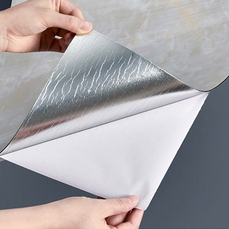 Marbling Stain Resistant Tile PVC Singular Peel & Stick Tile for Backsplash Wall Clearhalo 'Flooring 'Home Improvement' 'home_improvement' 'home_improvement_peel_stick_blacksplash' 'Peel & Stick Backsplash Tile' 'peel_stick_blacksplash' 'Walls & Ceilings' Walls and Ceiling' 1200x1200_63d15b7a-876f-479d-8d55-87ae78580dcb