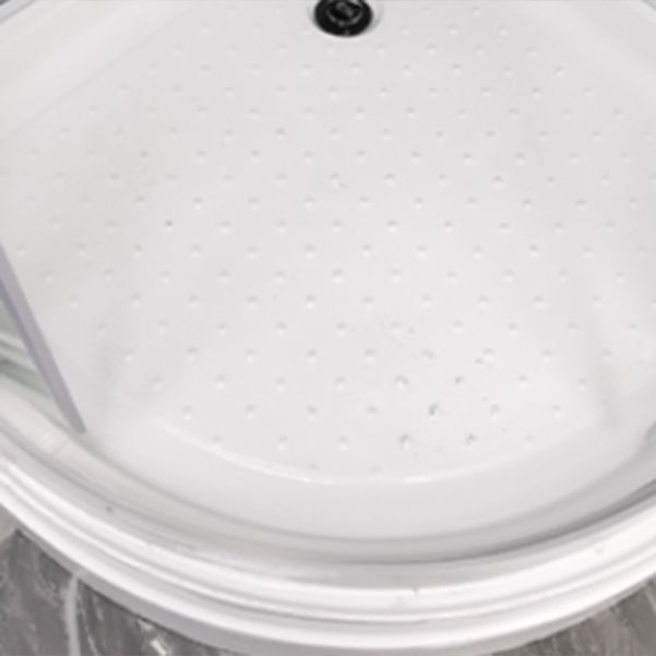 Round Easy Clean Glass Shower Stall Silver Door Handles Shower Stall Clearhalo 'Bathroom Remodel & Bathroom Fixtures' 'Home Improvement' 'home_improvement' 'home_improvement_shower_stalls_enclosures' 'Shower Stalls & Enclosures' 'shower_stalls_enclosures' 'Showers & Bathtubs' 1200x1200_63d4c1da-af6f-4ce6-85f7-b12220e44244