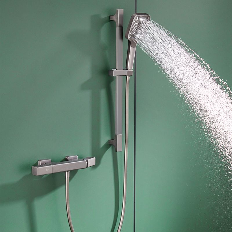 Modern Shower Head Combo Brass Adjustable Shower Head Wall Mounted Shower Faucet Clearhalo 'Bathroom Remodel & Bathroom Fixtures' 'Home Improvement' 'home_improvement' 'home_improvement_shower_faucets' 'Shower Faucets & Systems' 'shower_faucets' 'Showers & Bathtubs Plumbing' 'Showers & Bathtubs' 1200x1200_63dcfac0-81b5-4760-8d16-8b94eb6bb3bc