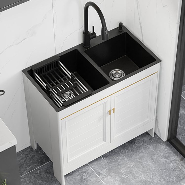 Modern Style Kitchen Sink Stainless Steel All-in-one Kitchen Sink Clearhalo 'Home Improvement' 'home_improvement' 'home_improvement_kitchen_sinks' 'Kitchen Remodel & Kitchen Fixtures' 'Kitchen Sinks & Faucet Components' 'Kitchen Sinks' 'kitchen_sinks' 1200x1200_63fb58fa-6601-4220-bc7f-1b246a55fa06