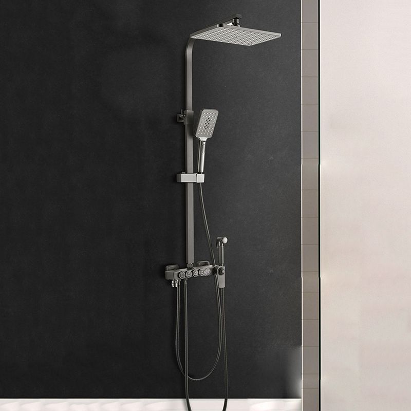 Contemporary Shower System Handheld Shower Head Slide Bar Wall Mounted Shower Set Clearhalo 'Bathroom Remodel & Bathroom Fixtures' 'Home Improvement' 'home_improvement' 'home_improvement_shower_faucets' 'Shower Faucets & Systems' 'shower_faucets' 'Showers & Bathtubs Plumbing' 'Showers & Bathtubs' 1200x1200_641585aa-c50f-4ec3-8c54-51b7669a72e6