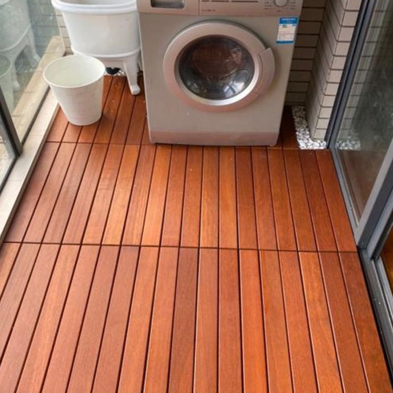 Rectangle Teak Floor Tile Water Resistant Click Lock Wooden Floor for Balcony Clearhalo 'Flooring 'Hardwood Flooring' 'hardwood_flooring' 'Home Improvement' 'home_improvement' 'home_improvement_hardwood_flooring' Walls and Ceiling' 1200x1200_641c530e-343c-4cff-809b-90a883517144