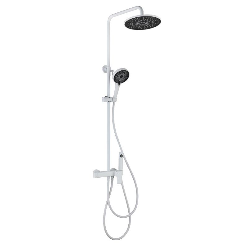 Modern Shower Head Combo Brass Adjustable Shower Head Wall Mounted Shower Set Clearhalo 'Bathroom Remodel & Bathroom Fixtures' 'Home Improvement' 'home_improvement' 'home_improvement_shower_faucets' 'Shower Faucets & Systems' 'shower_faucets' 'Showers & Bathtubs Plumbing' 'Showers & Bathtubs' 1200x1200_641df707-a58b-4306-9725-7db0559d9917