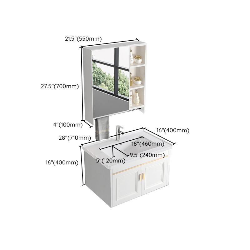 Glam White Sink Vanity Wooden Single Sink Vanity Set for Bathroom Clearhalo 'Bathroom Remodel & Bathroom Fixtures' 'Bathroom Vanities' 'bathroom_vanities' 'Home Improvement' 'home_improvement' 'home_improvement_bathroom_vanities' 1200x1200_641f96b2-b981-4234-926d-fe98d2fc7358