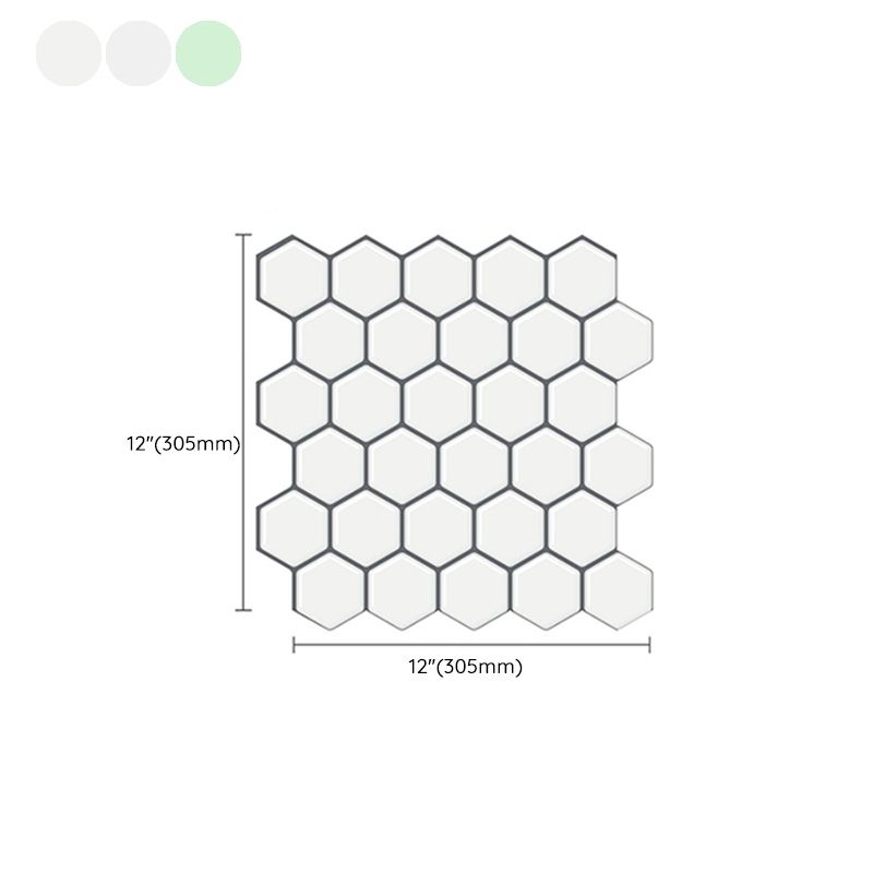 Peel and Stick Wall Tile Water Resistant Hexagonal PVC Peel and Stick Wall Tile Clearhalo 'Flooring 'Home Improvement' 'home_improvement' 'home_improvement_peel_stick_blacksplash' 'Peel & Stick Backsplash Tile' 'peel_stick_blacksplash' 'Walls & Ceilings' Walls and Ceiling' 1200x1200_6424389b-eeff-4d5e-85a1-e8ed0e329f96