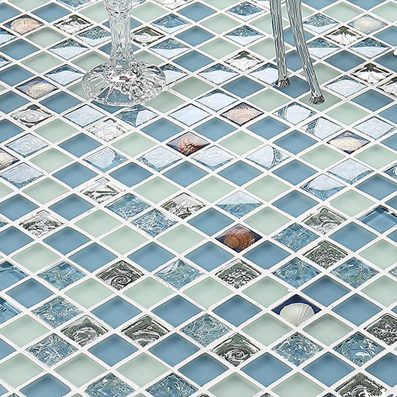 Modern Mosaic Tile Glass Brick Look Wall & Floor Tile with Square Shape Clearhalo 'Floor Tiles & Wall Tiles' 'floor_tiles_wall_tiles' 'Flooring 'Home Improvement' 'home_improvement' 'home_improvement_floor_tiles_wall_tiles' Walls and Ceiling' 1200x1200_643a8dde-1e75-4b55-8cdf-5a4cf022dc51