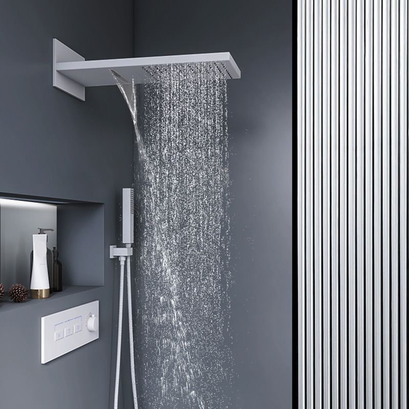 Modern Shower Set Handheld Shower Head Wall Mounted Shower System Clearhalo 'Bathroom Remodel & Bathroom Fixtures' 'Home Improvement' 'home_improvement' 'home_improvement_shower_faucets' 'Shower Faucets & Systems' 'shower_faucets' 'Showers & Bathtubs Plumbing' 'Showers & Bathtubs' 1200x1200_643e4a15-7f20-4886-8e1b-310a172c532e