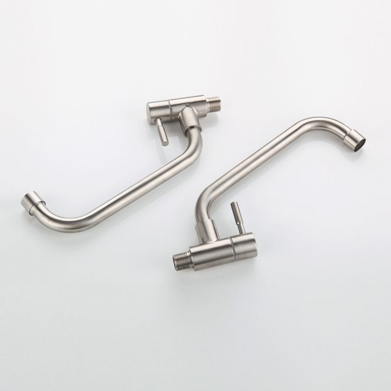 Contemporary Stainless Steel One Handle Pot Filler Low Profile Filler Clearhalo 'Home Improvement' 'home_improvement' 'home_improvement_kitchen_faucets' 'Kitchen Faucets' 'Kitchen Remodel & Kitchen Fixtures' 'Kitchen Sinks & Faucet Components' 'kitchen_faucets' 1200x1200_64576d6c-5553-4893-8598-09f7c5e19c52