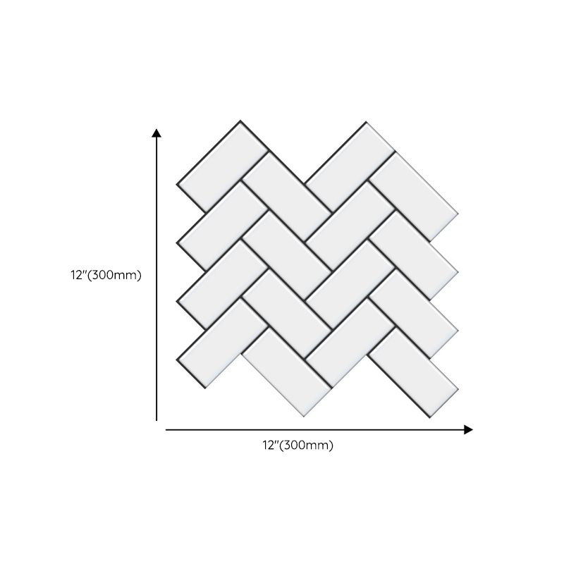 Modern Peel and Stick Tiles PVC Herringbone Peel and Stick Backsplash