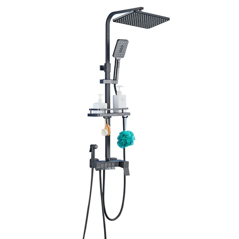 Modern Adjustable Shower Stainless Steel Shower Head Shower Faucet on Wall Clearhalo 'Bathroom Remodel & Bathroom Fixtures' 'Home Improvement' 'home_improvement' 'home_improvement_shower_faucets' 'Shower Faucets & Systems' 'shower_faucets' 'Showers & Bathtubs Plumbing' 'Showers & Bathtubs' 1200x1200_648b1288-5623-46cd-b42c-bef3b2b27171