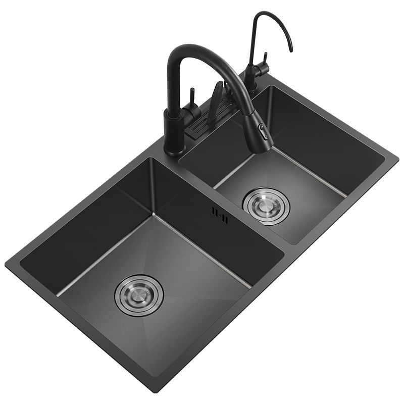 Classic Style Kitchen Sink Drop-In Stainless Steel Kitchen Double Sink Clearhalo 'Home Improvement' 'home_improvement' 'home_improvement_kitchen_sinks' 'Kitchen Remodel & Kitchen Fixtures' 'Kitchen Sinks & Faucet Components' 'Kitchen Sinks' 'kitchen_sinks' 1200x1200_64b39c5a-5d44-4d8c-bcaf-7bba8b15ca9c