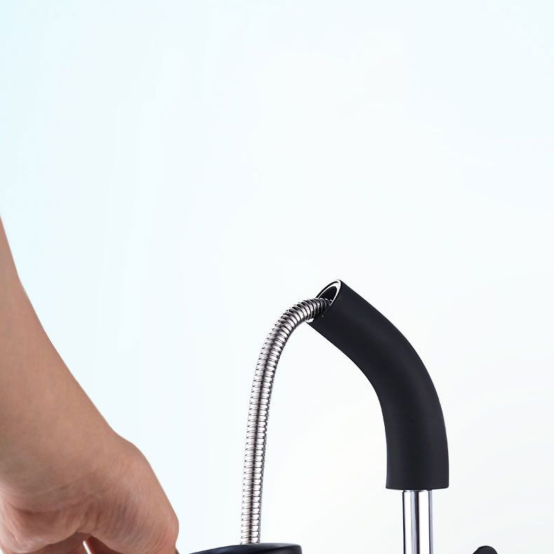 Modern 1-Handle Faucet 1-Hole with Water Dispenser Copper Pull down Faucet Clearhalo 'Home Improvement' 'home_improvement' 'home_improvement_kitchen_faucets' 'Kitchen Faucets' 'Kitchen Remodel & Kitchen Fixtures' 'Kitchen Sinks & Faucet Components' 'kitchen_faucets' 1200x1200_64d98198-d3d9-43eb-b37d-4bf75736ad00