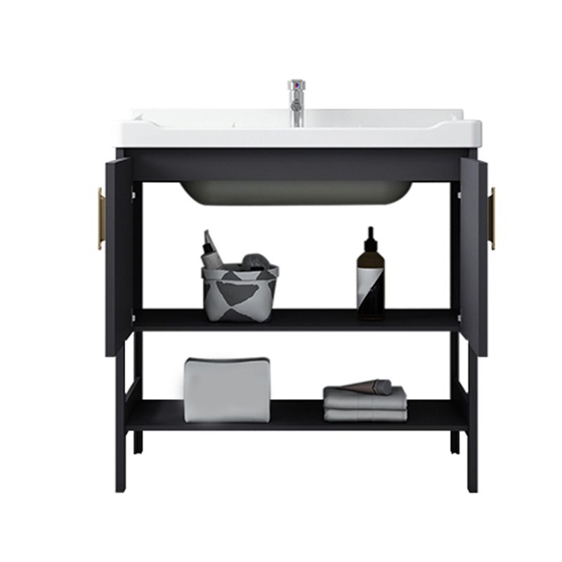 Bathroom Sink Vanity Rectangle Freestanding Mirror Standalone Cabinet Bath Vanity Clearhalo 'Bathroom Remodel & Bathroom Fixtures' 'Bathroom Vanities' 'bathroom_vanities' 'Home Improvement' 'home_improvement' 'home_improvement_bathroom_vanities' 1200x1200_64e0a0e4-79c4-49c7-9d5e-1dc471811ea5