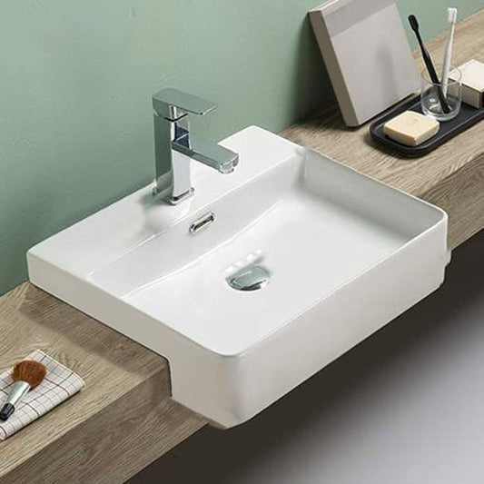 Modern Porcelain Bathroom Sink Rectangular Vessel Lavatory Sink Clearhalo 'Bathroom Remodel & Bathroom Fixtures' 'Bathroom Sinks & Faucet Components' 'Bathroom Sinks' 'bathroom_sink' 'Home Improvement' 'home_improvement' 'home_improvement_bathroom_sink' 1200x1200_650e15d2-5c7d-465f-8b76-fc083abb7a12