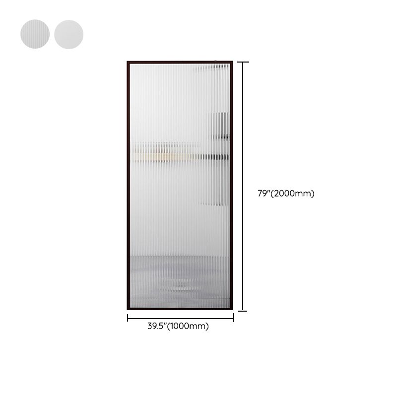 Fixed Black Shower Screen Full Frame Half Partition Shower Door Clearhalo 'Bathroom Remodel & Bathroom Fixtures' 'Home Improvement' 'home_improvement' 'home_improvement_shower_tub_doors' 'Shower and Tub Doors' 'shower_tub_doors' 'Showers & Bathtubs' 1200x1200_6510a526-efc3-46ff-835e-436e3a6c563f