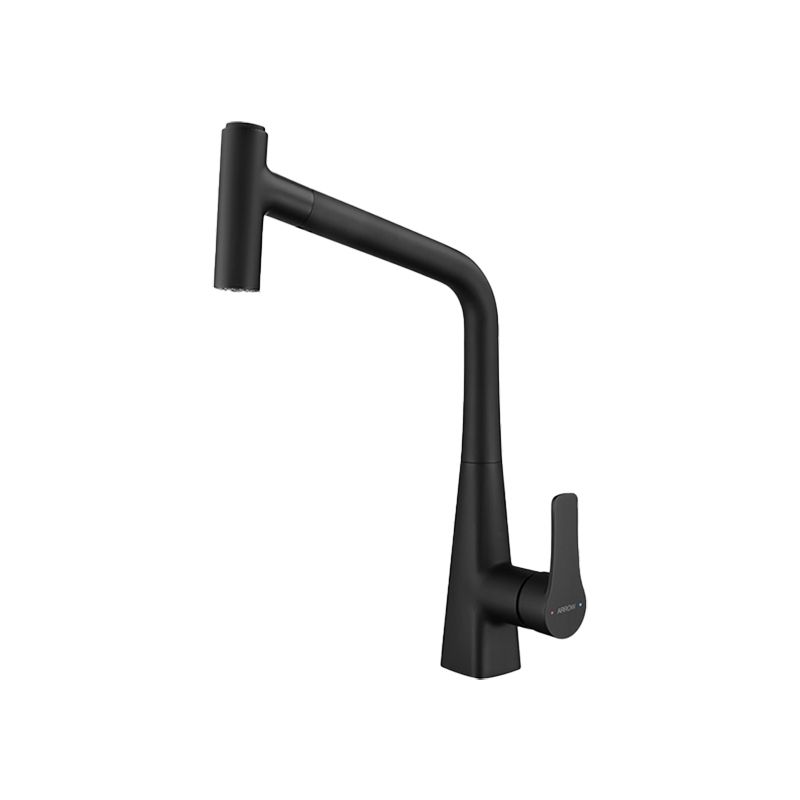 Contemporary Kitchen Bar Faucet Lead Free Swivel Spout with Pull Out Sprayer Clearhalo 'Home Improvement' 'home_improvement' 'home_improvement_kitchen_faucets' 'Kitchen Faucets' 'Kitchen Remodel & Kitchen Fixtures' 'Kitchen Sinks & Faucet Components' 'kitchen_faucets' 1200x1200_6511a389-04d7-486b-8876-5274041fad26