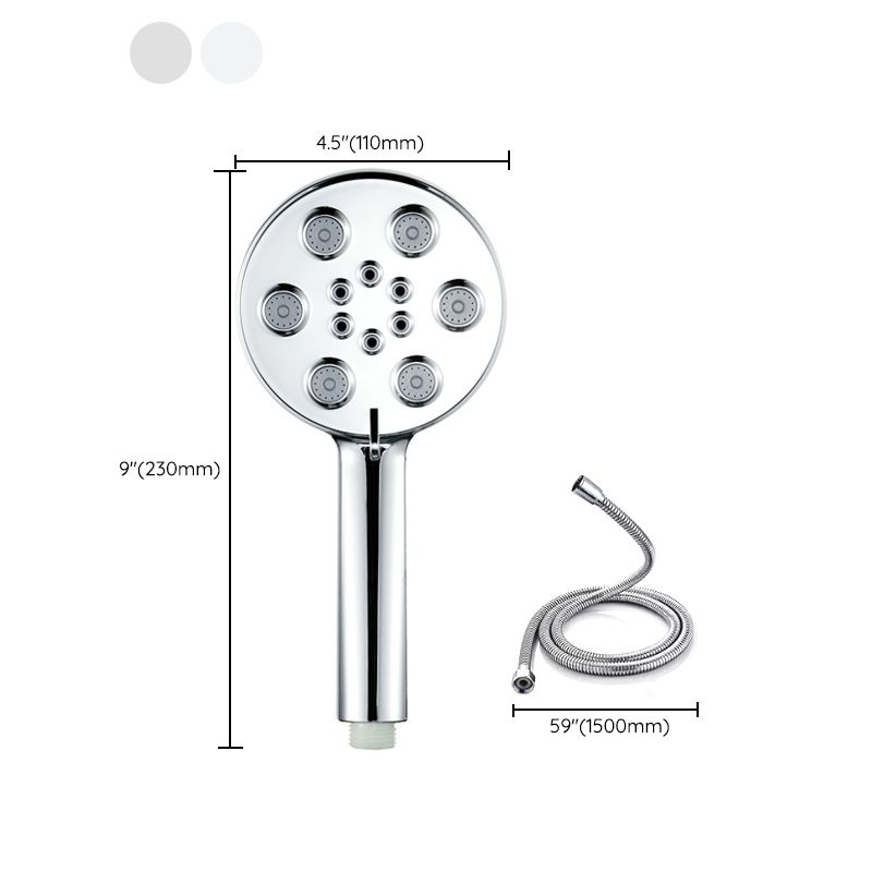 Contemporary Shower Head Plastic Shower Head with Adjustable Water Flow Clearhalo 'Bathroom Remodel & Bathroom Fixtures' 'Home Improvement' 'home_improvement' 'home_improvement_shower_heads' 'Shower Heads' 'shower_heads' 'Showers & Bathtubs Plumbing' 'Showers & Bathtubs' 1200x1200_6513159a-a8c1-4e20-a2a7-e882afdd93e2