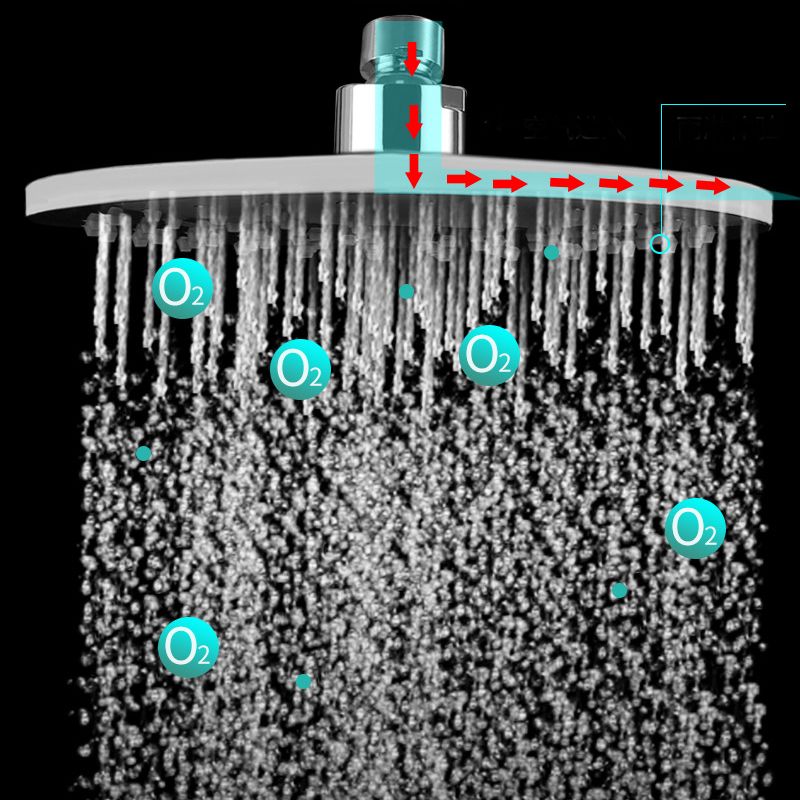 Bathroom Shower Head Round Rain Fall Ceiling Mounted Fixed Shower Head Clearhalo 'Bathroom Remodel & Bathroom Fixtures' 'Home Improvement' 'home_improvement' 'home_improvement_shower_heads' 'Shower Heads' 'shower_heads' 'Showers & Bathtubs Plumbing' 'Showers & Bathtubs' 1200x1200_65210f53-077b-4c12-b827-b9dd56b3d3fd