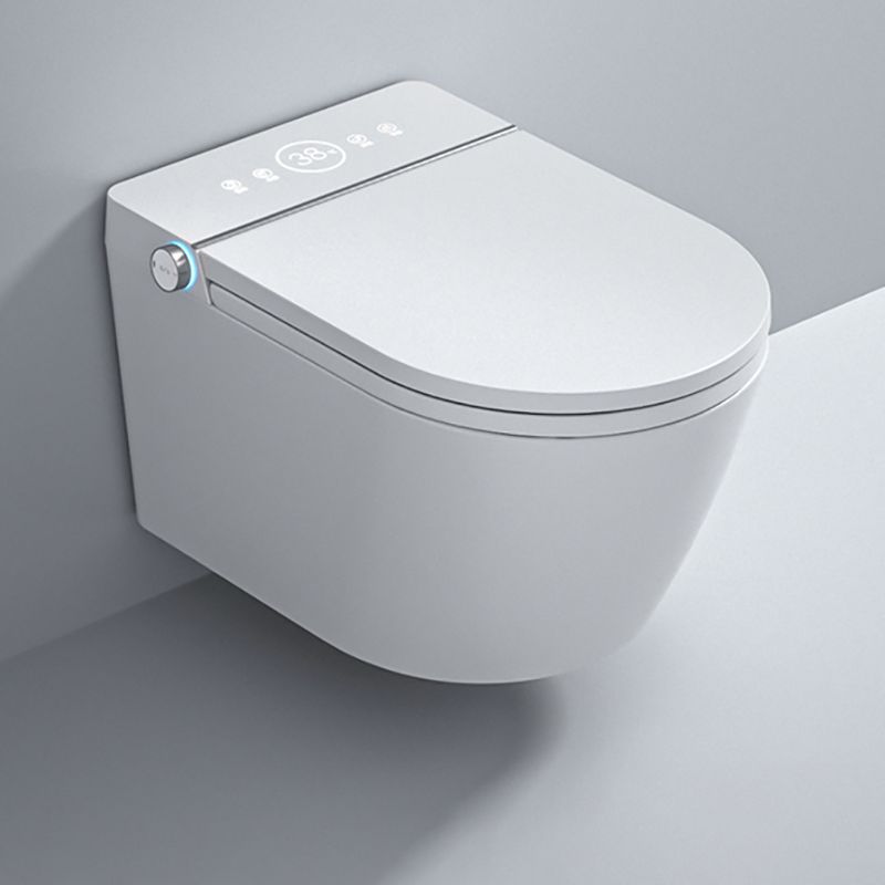 White Ceramic Wall Hung Toilet Set with Temperature Control Elongated Clearhalo 'Bathroom Remodel & Bathroom Fixtures' 'Bidets' 'Home Improvement' 'home_improvement' 'home_improvement_bidets' 'Toilets & Bidets' 1200x1200_6521464e-8fdc-4388-a7ed-79a9d0145526