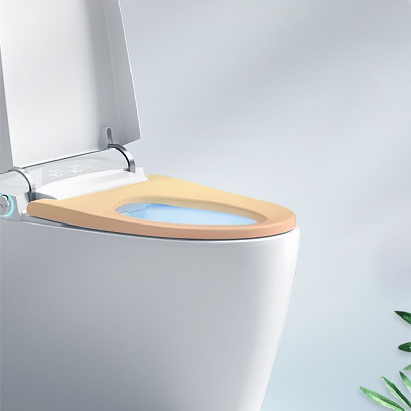White Ceramic Contemporary Foot Sensor with Heated Seat Floor Mount Bidet Clearhalo 'Bathroom Remodel & Bathroom Fixtures' 'Bidets' 'Home Improvement' 'home_improvement' 'home_improvement_bidets' 'Toilets & Bidets' 1200x1200_652b1681-cc9d-4023-a948-bb953f50ce1e