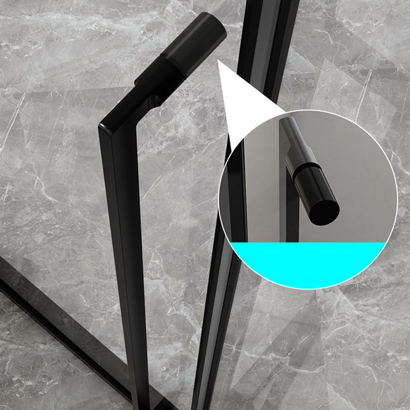 Tempered Shower Bath Door Transparent Metal Framed Shower Door Clearhalo 'Bathroom Remodel & Bathroom Fixtures' 'Home Improvement' 'home_improvement' 'home_improvement_shower_tub_doors' 'Shower and Tub Doors' 'shower_tub_doors' 'Showers & Bathtubs' 1200x1200_65345302-5ce6-42e1-9d3c-ba2cdb3cdf18