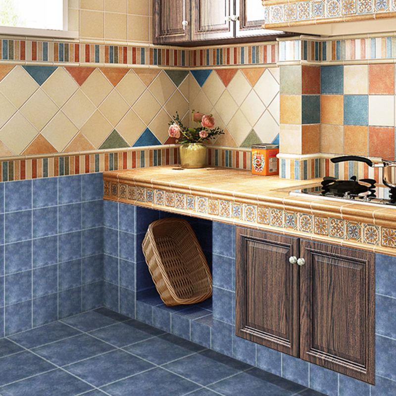 Square Colours Tile Engineered Stone Singular Tile for Kitchen Clearhalo 'Floor Tiles & Wall Tiles' 'floor_tiles_wall_tiles' 'Flooring 'Home Improvement' 'home_improvement' 'home_improvement_floor_tiles_wall_tiles' Walls and Ceiling' 1200x1200_654144fc-950b-4df4-9d2f-d4d52352660c