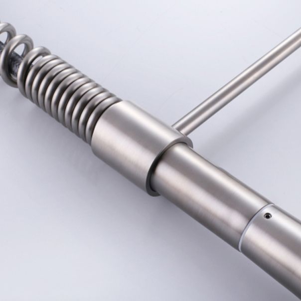 Contemporary Kitchen Faucet Pull down Sprayer Standard Bar Faucet in Silver Clearhalo 'Home Improvement' 'home_improvement' 'home_improvement_kitchen_faucets' 'Kitchen Faucets' 'Kitchen Remodel & Kitchen Fixtures' 'Kitchen Sinks & Faucet Components' 'kitchen_faucets' 1200x1200_656152ab-ded8-4800-a03a-5d4786350256