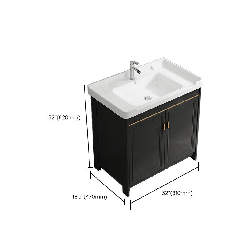 Free Standing Vanity Sink Ceramic Sink Drawers Faucet Vanity Set with Mirror Clearhalo 'Bathroom Remodel & Bathroom Fixtures' 'Bathroom Vanities' 'bathroom_vanities' 'Home Improvement' 'home_improvement' 'home_improvement_bathroom_vanities' 1200x1200_6588fb3d-5958-46cc-8595-e58af5dc705e